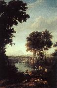 Claude Lorrain Landscape with the Finding of Moses oil painting